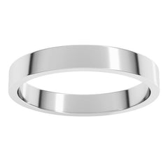 10K White Gold 3 mm Flat Band Size 5.5