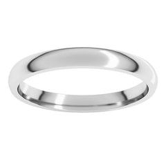 10K White Gold 2.5 mm Lightweight Comfort-Fit Half Round Band Size 7