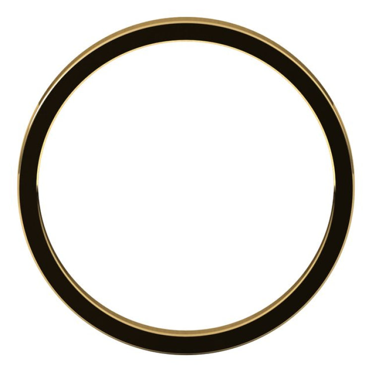 14K Yellow Gold 2 mm Flat Band Size 8