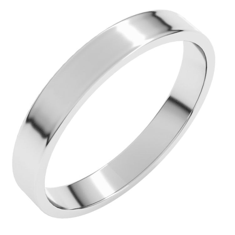 Platinum 3 mm Ultra-Lightweight Flat Band Size 4.5
