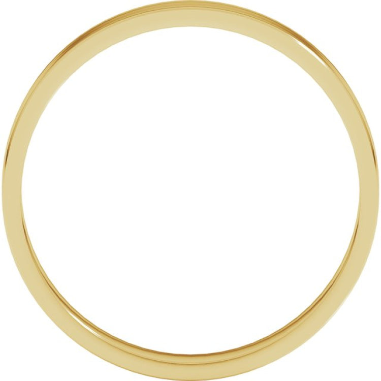 10K Yellow Gold 3 mm Ultra-Lightweight Flat Band Size 7.5