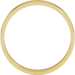 14K Yellow Gold 3 mm Ultra-Lightweight Flat Band Size 7