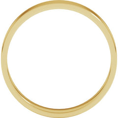 14K Yellow Gold 4 mm Ultra-Lightweight Flat Band Size 5.5