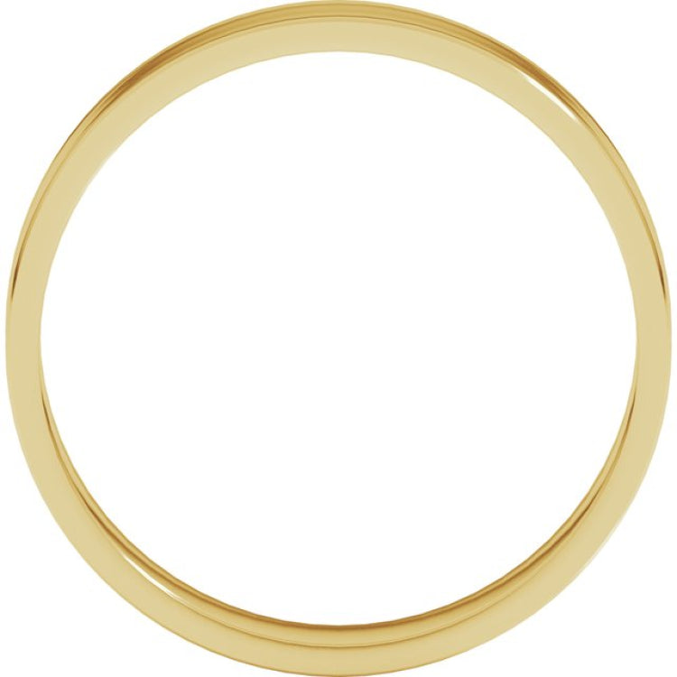 14K Yellow Gold 4 mm Ultra-Lightweight Flat Band Size 4
