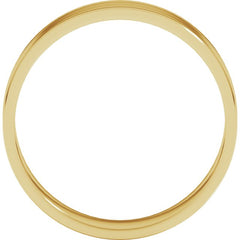 14K Yellow Gold 5 mm Ultra-Lightweight Flat Band Size 6.5