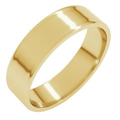 14K Yellow Gold 5 mm Ultra-Lightweight Flat Band Size 8