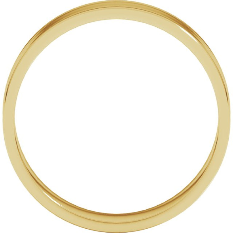14K Yellow Gold 5 mm Ultra-Lightweight Flat Band Size 8