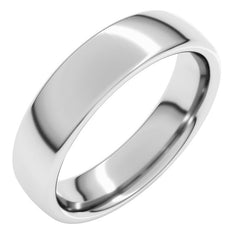 14K White Gold 5 mm Comfort-Fit European-Style Band Size 7.5