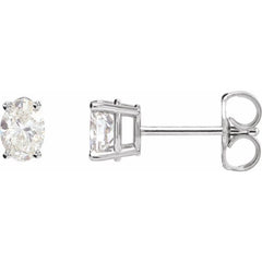 Sterling Silver 3/4 CTW Lab-Grown Diamond Earrings