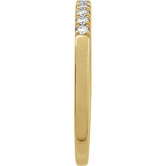 14K Yellow Gold Vermeil 1/6 CTW Lab-Grown Diamond Stackable Ring