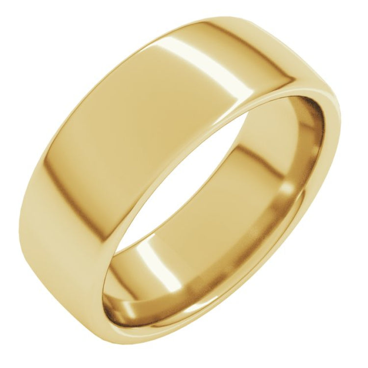 22K Yellow Gold 7 mm Comfort-Fit European-Style Band Size 11.5