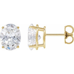 14K Yellow Gold 1 1/2 CTW Natural Diamond Earrings
