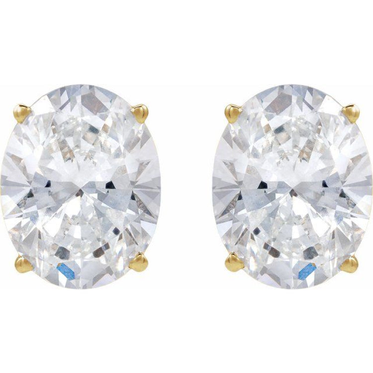 14K Yellow Gold 1 1/2 CTW Natural Diamond Earrings
