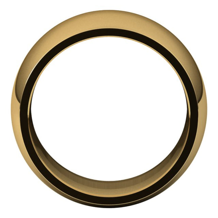 10K Yellow Gold 12 mm Comfort-Fit Half Round Band Size 13.5