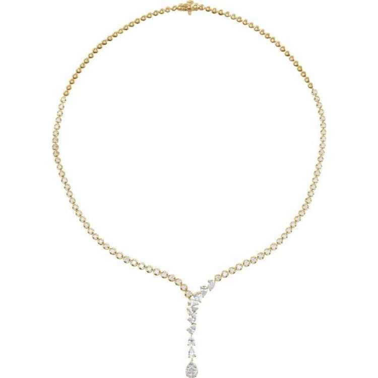 14K Yellow Gold 5 1/2 CTW Lab-Grown Diamond 16 1/2" Necklace