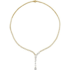 14K Yellow Gold 5 1/2 CTW Lab-Grown Diamond 16 1/2" Necklace