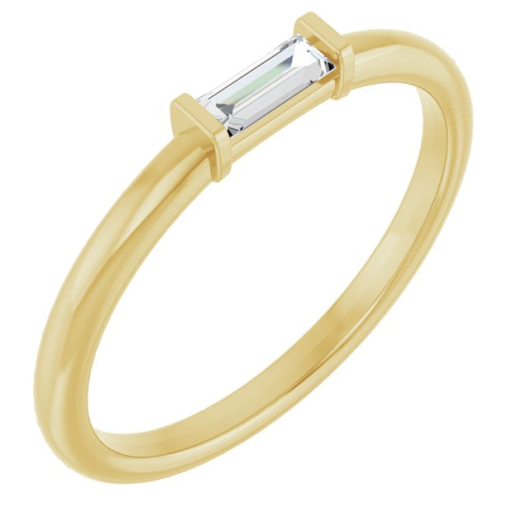 14K Yellow Gold 1/6 CTW Lab-Grown Diamond Stackable Ring