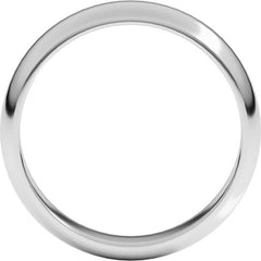 10K White Gold 5 mm Half Round Band Size 10.5