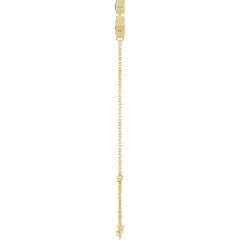14K Yellow Gold Natural Aquamarine Bezel-Set 3-Stone 7 1/2" Bracelet