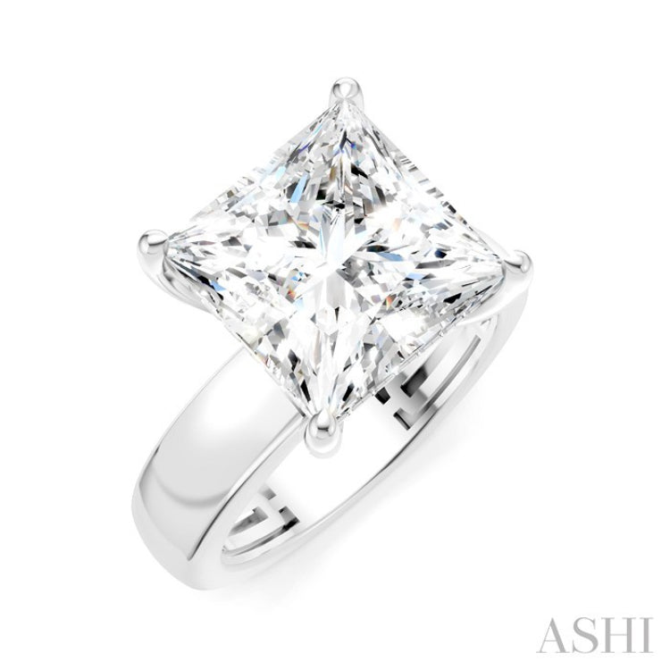 1/6 Ctw Princess Shape Round Cut Diamond Semi-Mount Engagement Ring in 14K White Gold