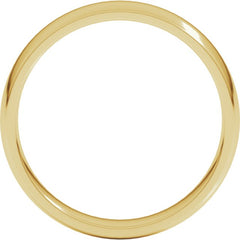 14K Yellow Gold 4.5 mm Lightweight Comfort-Fit Half Round Band Size 11