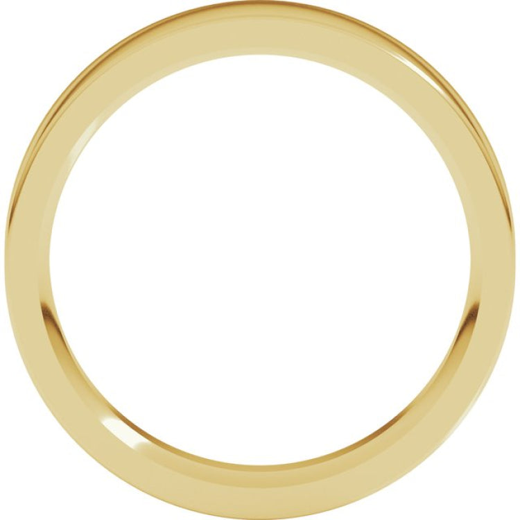 14K Yellow Gold 4.5 mm Comfort-Fit Flat Band Size 10