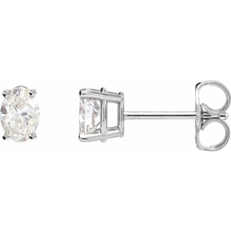 14K White Gold 1/3 CTW Lab-Grown Diamond Earrings