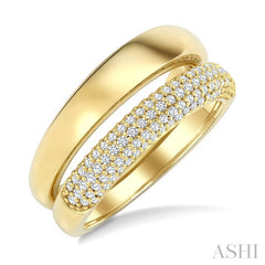 1/2 Ctw Round Cut Diamond Aeris Gold Fashion Band Set in 14K Yellow Gold