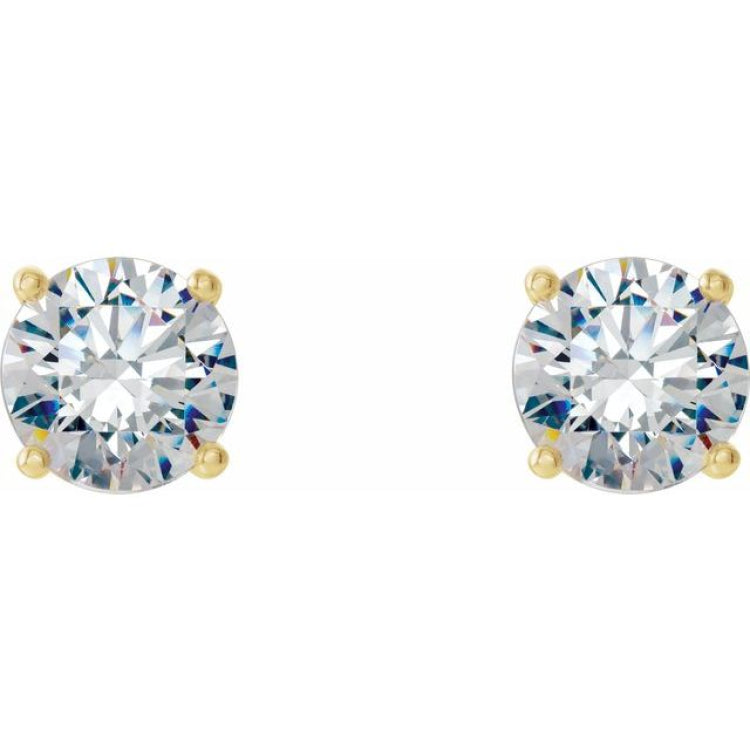 14K Yellow Gold 2 CTW Natural Diamond Cocktail-Style Earrings