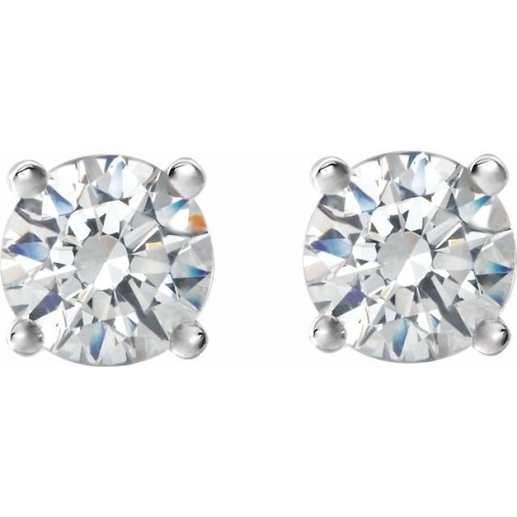 14K White Gold 1/3 CTW Natural Diamond Cocktail-Style Earrings