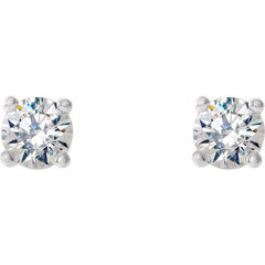 Sterling Silver 1/8 CTW Natural Diamond Cocktail-Style Earrings