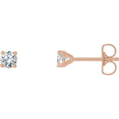 14K Rose Gold 1/8 CTW Natural Diamond Cocktail-Style Earrings