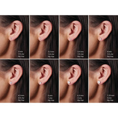 14K White Gold 7 mm Lab-Grown Ruby Earrings